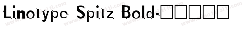 Linotype Spitz Bold字体转换